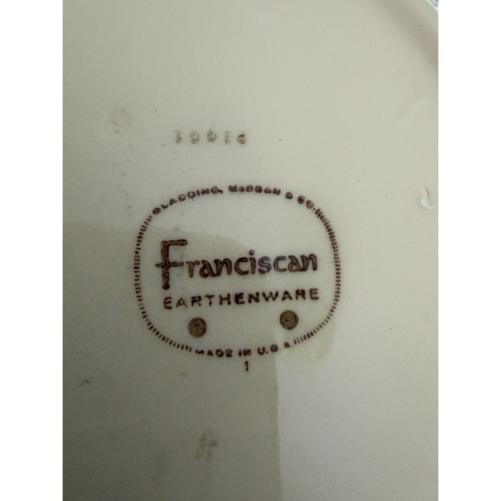Vintage FRANCISCAN Apple Divided 3 Section Relish Child's Plate 60's Mint